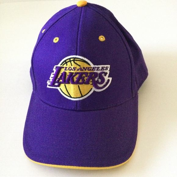 FAN FAVORITES LOS ANGELES LAKERS BASEBALL CAP PURPLE AND GOLD OS NWOT - Picture 3 of 12